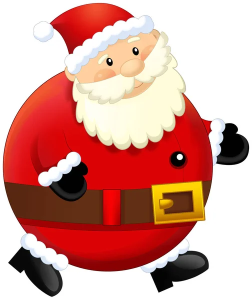 Cartoon Santa Claus Isolated Illustration Children —  Fotos de Stock