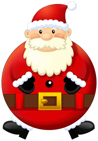 Cartoon Santa Claus Isolated Illustration Children —  Fotos de Stock