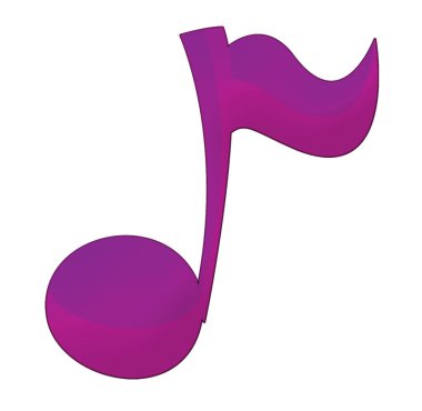 renkli notalı karikatür sahnesi çocuklar için izole bir illüstrasyon