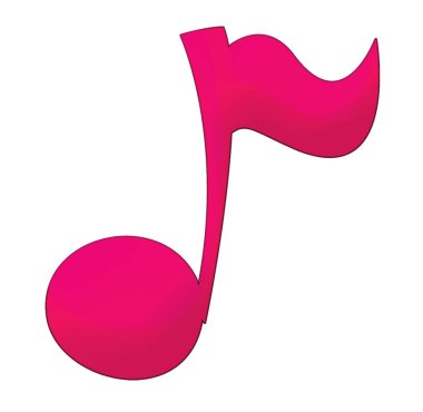 renkli notalı karikatür sahnesi çocuklar için izole bir illüstrasyon