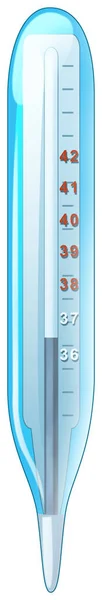 Cartoon thermometer isolated illustration for children