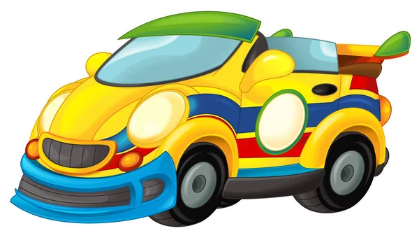 Cartoon Funny City Car Small Sedan Isolated Illustration Children — Stock Photo, Image