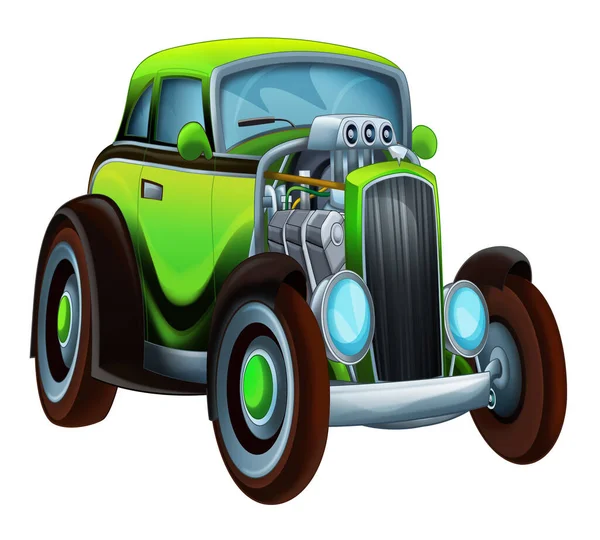 cool looking cartoon hot rod isolated - illustration for children