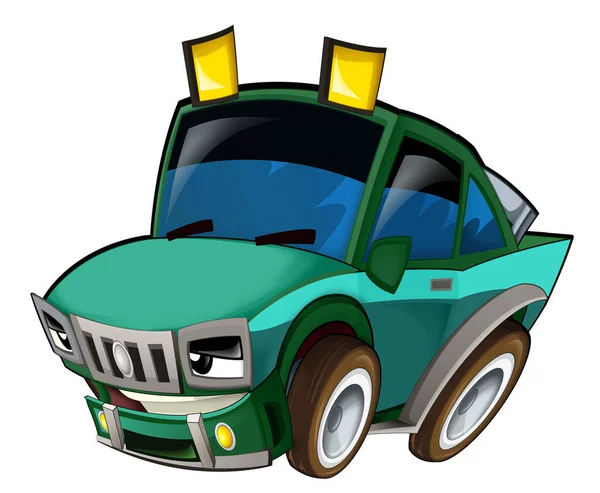 cool looking cartoon offroad car isolated illustration for children