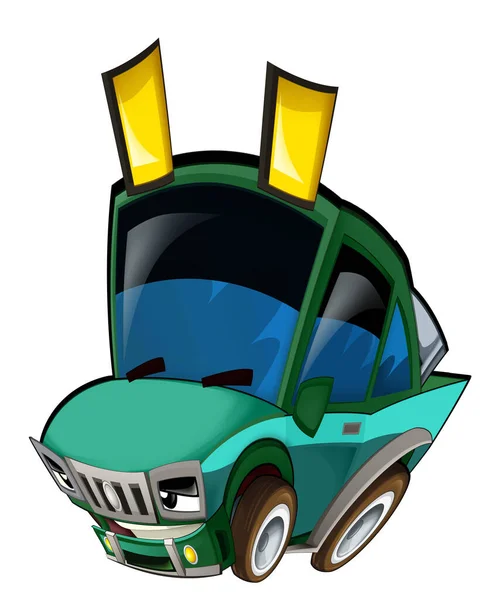 Cool Looking Cartoon Offroad Car Isolated Illustration Children — Stock Photo, Image