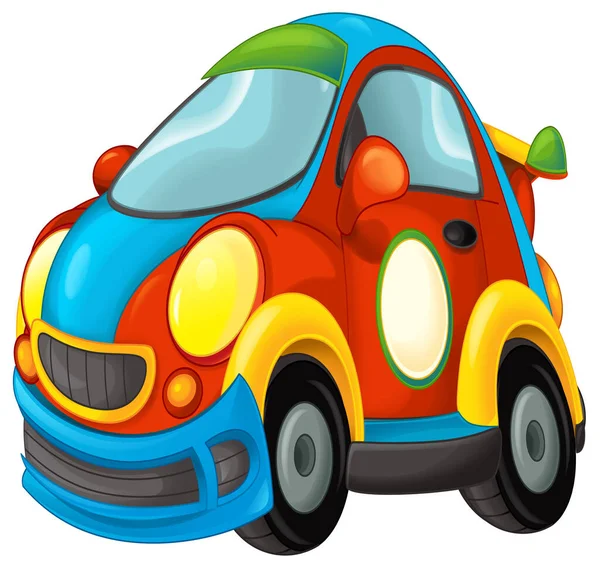 Cool Aussehende Cartoon Sportwagen Isolierte Illustration Für Kinder — Stockfoto