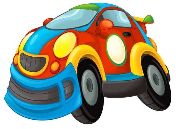 Cool Aussehende Cartoon Sportwagen Isolierte Illustration Für Kinder — Stockfoto