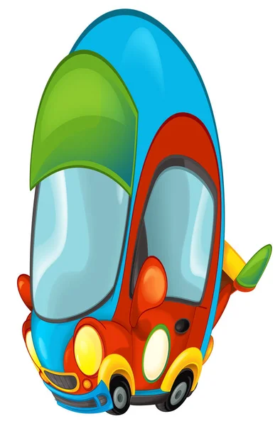 Cool Aussehende Cartoon Sportwagen Isolierte Illustration Für Kinder — Stockfoto