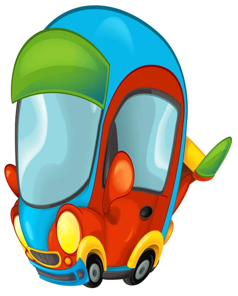Cool Aussehende Cartoon Sportwagen Isolierte Illustration Für Kinder — Stockfoto