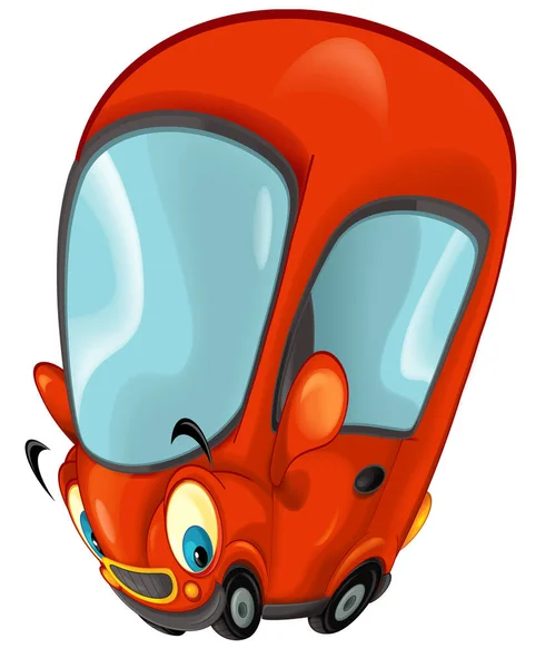 Cool Aussehende Cartoon Sportwagen Isolierte Illustration Für Kinder — Stockfoto