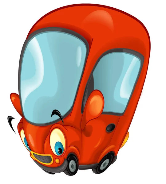 Cool Uitziende Cartoon Sport Auto Geïsoleerde Illustratie Voor Kinderen — Stockfoto