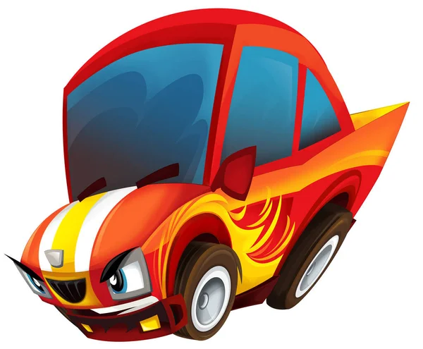 cool looking cartoon sports car isolated illustration for children