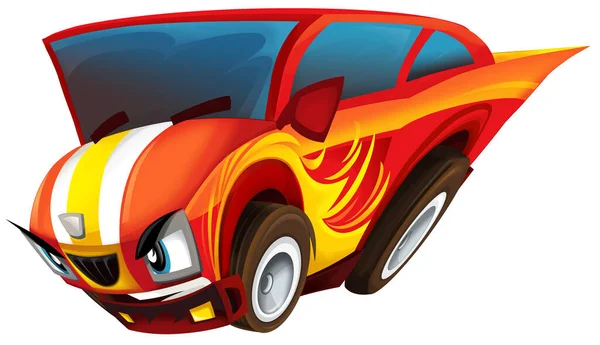 Dessin Animé Cool Regarder Voiture Sport Isolé Illustration Pour Les — Photo