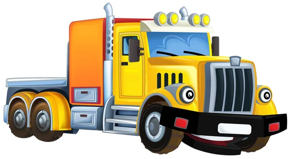 Cartoon Feliz Cisterna Caminhão Isolado Fundo Branco Ilustração Para Crianças — Fotografia de Stock