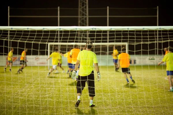 Football match during training — Stock Photo, Image