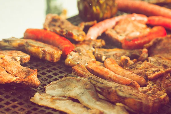 Grilled meat and sausage — Stock Photo, Image