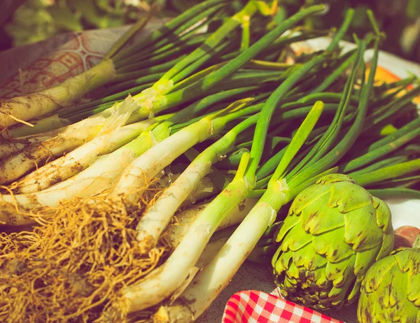 Group vegetables and meat uncooked — Stock Photo, Image