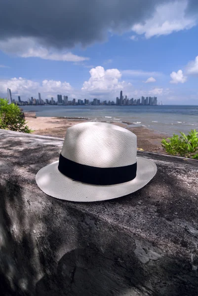 Sombrero de Panamá en la Ciudad de Panamá Imagen de archivo