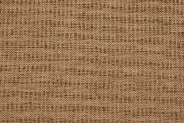 棕色织造表面的特写 它看起来像亚麻布的质地 从面料的抽象背景 纹理编织的中间背景 — 图库照片