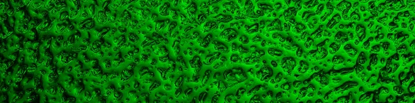 Ярко Зеленое Зимнее Знамя Поверхность Льда Застыла Оконном Стекле Абстрактный — стоковое фото