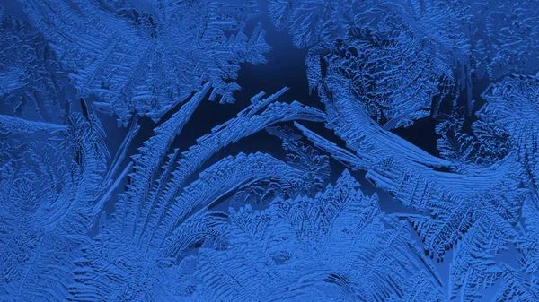 Des Cristaux Glace Fantastiques Fond Écran Hiver Bleu Vif Dessin — Photo