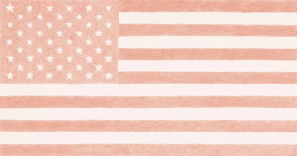 Flag Light Brown Tinted Background Patriotic Backdrop Stars Stripes Pastel — Stockfoto