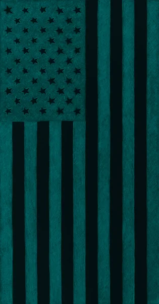Flaga Usa Czarne Turkusowe Barwione Tło Czarna Patriotyczna Tapeta Odwrócone — Zdjęcie stockowe
