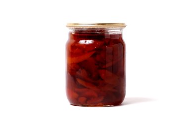 Beyaz dilimleri ile korunmuş meyve reçeli