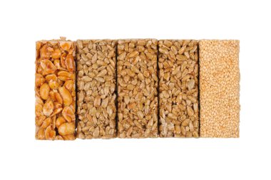 yer fıstığı, susam ve ayçiçeği tohumu ile bal barlar