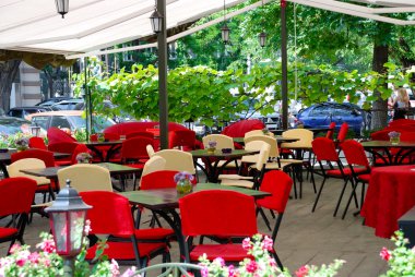 yaz açık hava kafe