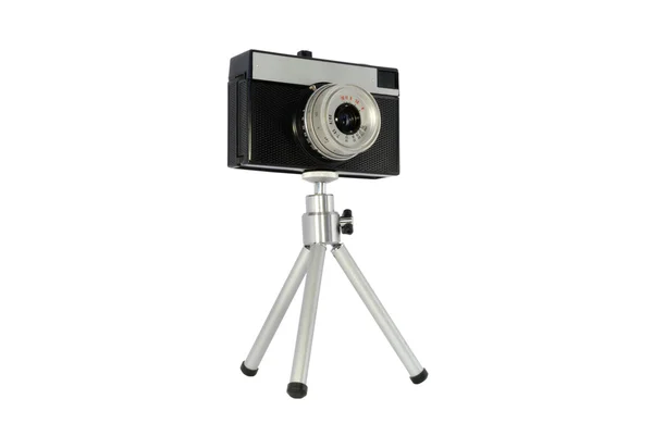 Old camera on a tripod — Stock Photo, Image