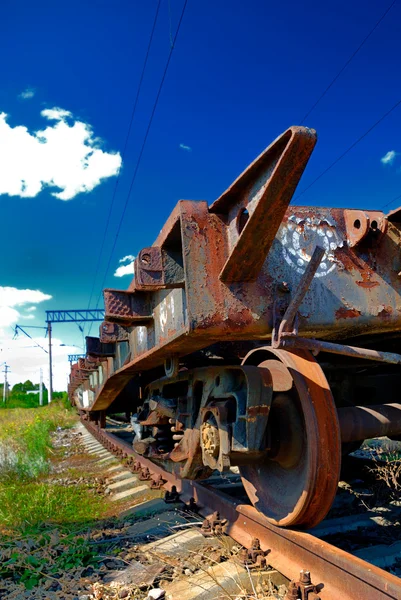 Zardzewiały kolejowe — Zdjęcie stockowe