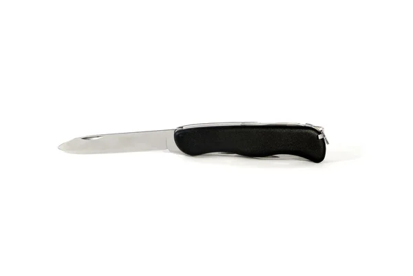 Černá švýcarský nůž — Stock fotografie