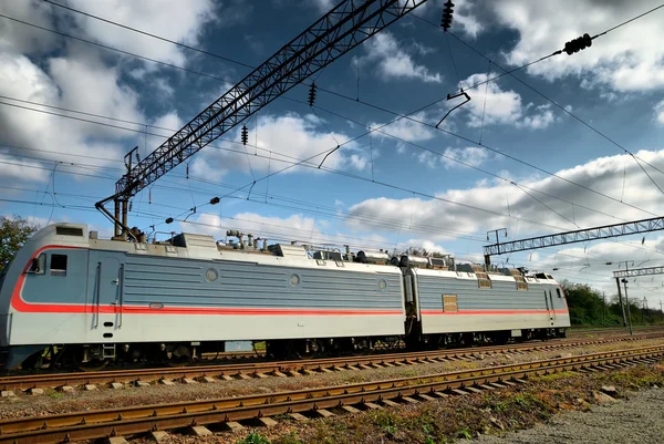 電気鉄道と電気インフラストラクチャ — ストック写真