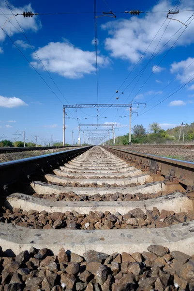 Långt en beskåda av järnvägen — Stockfoto