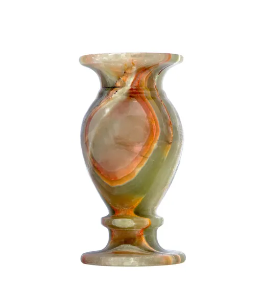 Vas gjord av en onyx sten isolerade — Stockfoto