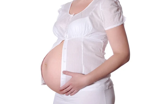 Lichaam van de zwangere vrouw — Stockfoto