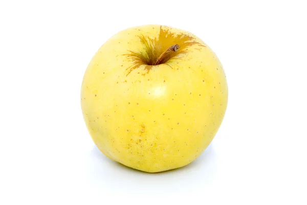 Manzana amarilla aislada en blanco — Foto de Stock