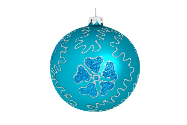 Bola de Navidad azul aislado —  Fotos de Stock