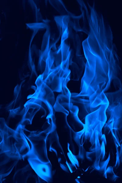 Fuego estilizado en color azul oscuro — Foto de Stock