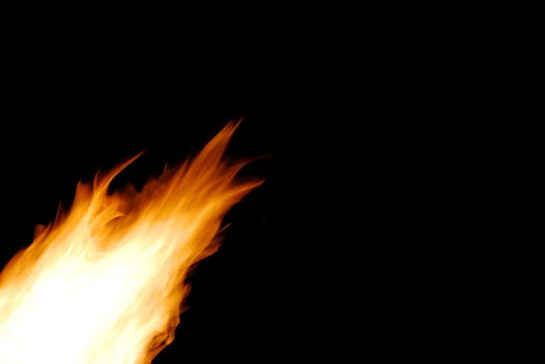 Close-up of fire on a black — Stock Photo, Image