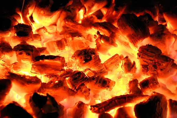 The wood burns on fire — Stock Photo, Image