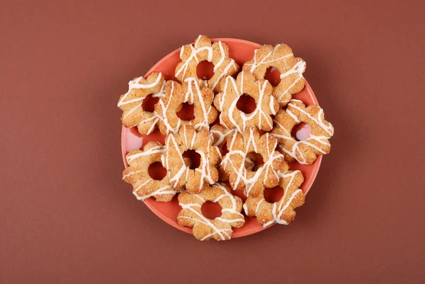 Ciasteczka z glazury na talerzu — Zdjęcie stockowe