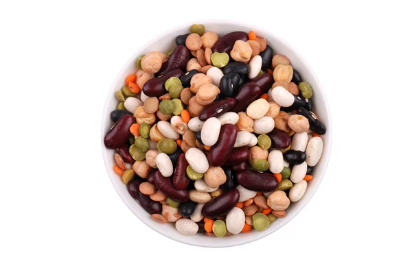 The plate with various bean — Stock Photo, Image