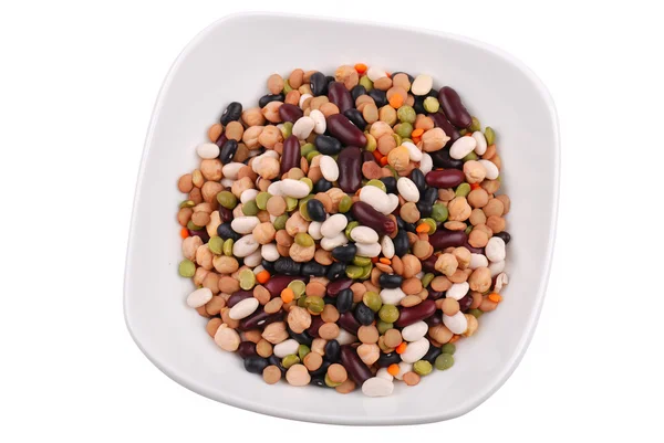 El plato con varios frijoles — Foto de Stock