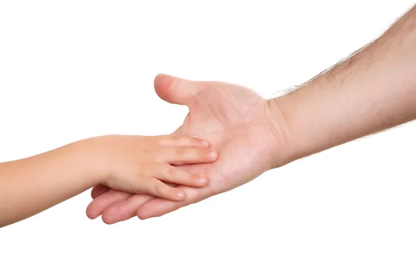 Рука тремтить від дитини і батька — стокове фото
