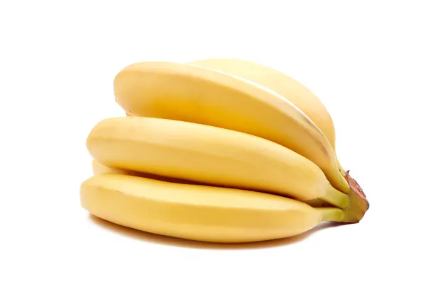 Mazzo di banane su bianco — Foto Stock