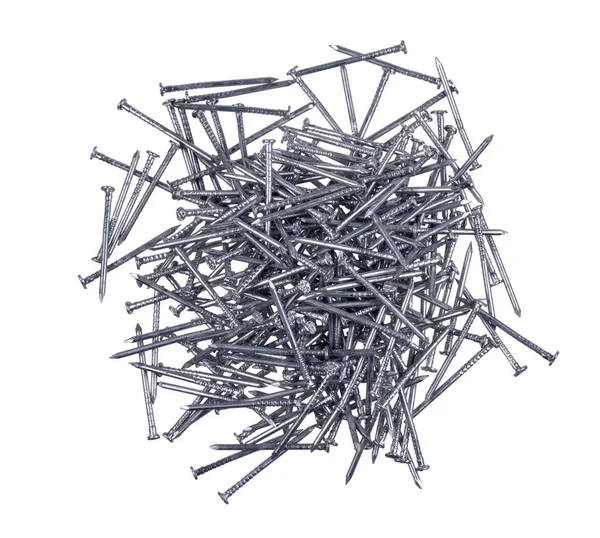 A handful of nails isolated — Stock Photo, Image