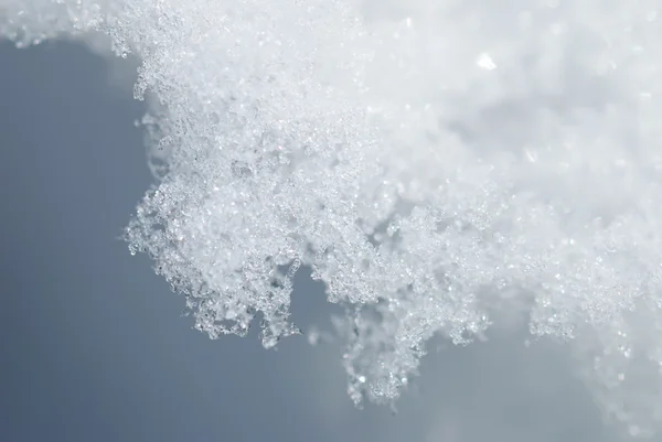 明亮雪的宏观背景 — 图库照片