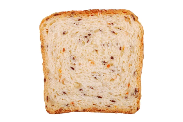 La fetta di pane fitness isolato — Foto Stock